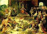 Huldrych Zwingli allegorinover tillfallet Sweden oil painting artist